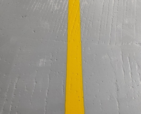 çift kompenantlı yol çizgisi boyama, çift çizgi otopark boyama,